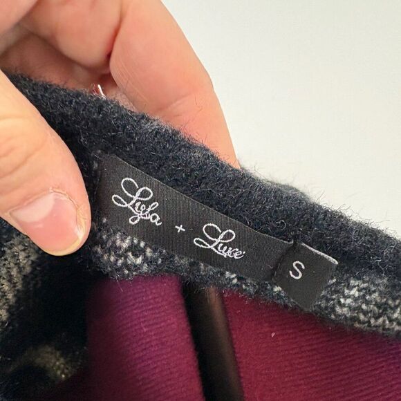 Lyla & Luxe Plaid Open Front Spring - Fall Shacket Cardigan Lightweight Coat S - Picture 6 of 9